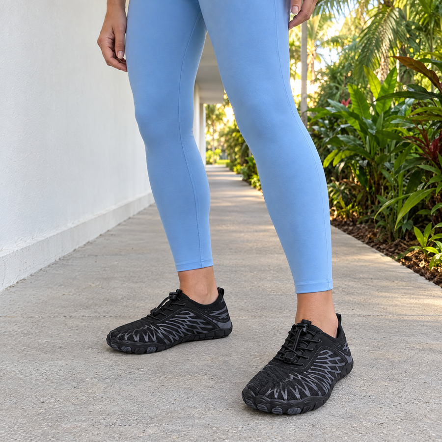 Dunefoot Pro in Black worn outdoors